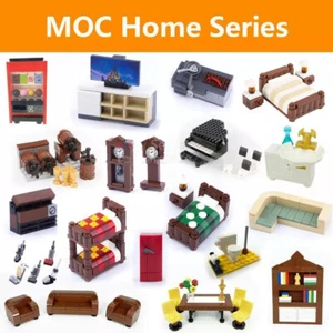 MOC Street City House Room Furniture View Building Blocks Bricks Scene DIY Bulk - Picture 1 of 71