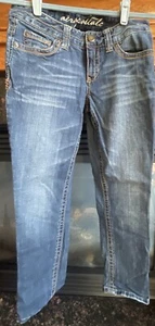 Aeropostale Jeans Womens Size 5/6 Ultra Skinny Dark Wash Stretch Denim Mid Rise - Picture 1 of 11