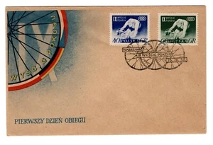 POLAND 1956 FDC SC#727/28 IX Peace Cycling Race - Picture 1 of 1