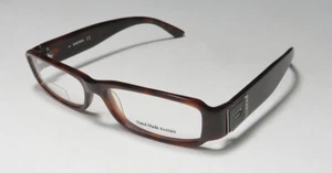 DIESEL DV 0046 PWB TORTOISE SLIM RECTANGULAR SHAPE DESIGNER HANDMADE EYEGLASSES - Picture 1 of 10