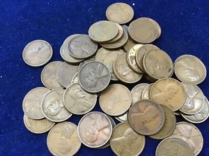 1921 Lincoln Wheat Cent Roll of 50 Coins Avg Circ G-F     E1301 - Picture 1 of 9