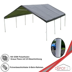 Zeltgarage / Doppel-Carport für zwei Pkw 6,10 x 5,50 x 3,30 m, 195 g/qm Plane - Bild 1 von 5