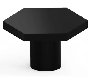 Paquete de 8 perillas hexagonales planas negras tiradores para gabinete de baño zinc macizo 1-1/3" negras - Imagen 1 de 9