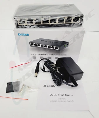 D-Link DGS-108 8-Ports Gigabit Desktop Switch Version E 1 - Image 1 of 2
