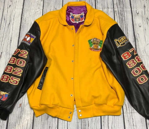 Vtg Rare 3X Los Angeles Lakers Three Peat Jeff Hamilton Jacket  2000-02’ Champs Cover