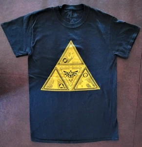 T-shirt Nintendo ZELDA Triforce nera 100% cotone taglia S small nuova senza etichette - Foto 1 di 7