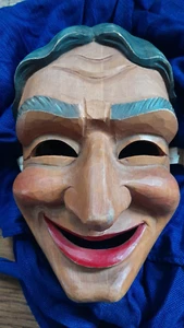 Holzmaske Larve Fasnacht Fasnet / Hexe Region Schwarzwald (jutta) - Bild 1 von 6