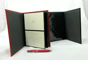 Grafik Bild Fotoalbum Ledereinband 7x9 flach gebunden 64 Klarsichttaschen schwarz - Bild 1 von 9