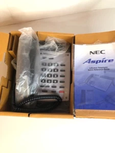 NEC Aspire 2 Tasten Telefon schwarz Freisprecheinrichtung Lagerbestand # 0890047 IP1NA-DSLT TEL - Bild 1 von 6