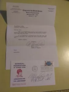 Congress Melvin price Autographed letter Signature first day of issue Cover - Picture 1 of 6