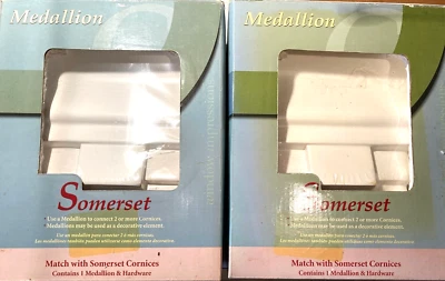 2 TSI Prime SOMERSET MEDALLONES Cornisa Tratamiento Ventana Modelo #CB4405 Foto 1 de 4