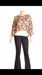 Blusa corta manga campana Bar lll Bar Hi Lo talla XS NUEVA CON ETIQUETAS    - Imagen 1 de 7