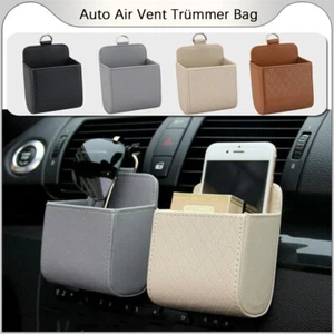 Coche Air Vent Outlet soporte para teléfono móvil bolsa caja de almacenamiento organizador bolsa de escombros - Imagen 1 de 19