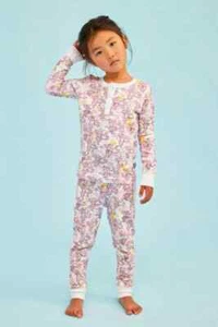 New Roller Rabbit LoveShackFancy Kids Preppy Patchwork Pajamas Lilac Blush 14 - Picture 1 of 6