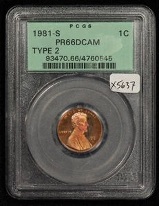 1981-S 1c Lincoln Memorial Proof Cent - Type 2- OGH PCGS PR 66 DCAM - X5637 - Picture 1 of 7