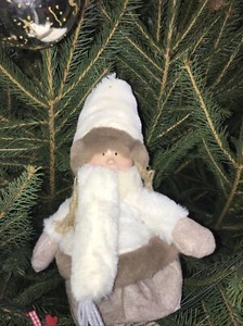 Bambola con Cappello Bianco 50cm, Decorazione Natalizia Due Esse Christmas - Foto 1 di 6