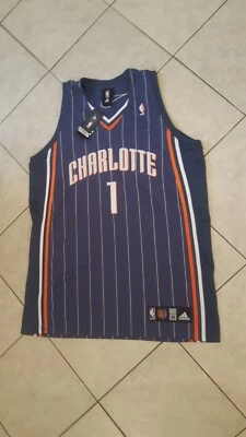 Stephen Jackson authentic Bobcats Adidas Jersey size 48 with signature ds - Image 1 of 4