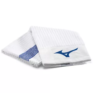 BRANDNEU Mizuno Retro Streifen Caddy Handtuch weiß - Bild 1 von 2