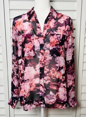 Топ Robert Rodriguez акварельный с цветочным рисунком с длинным рукавом с v-образным вырезом женский размер маленький - Изображение 1 из 4