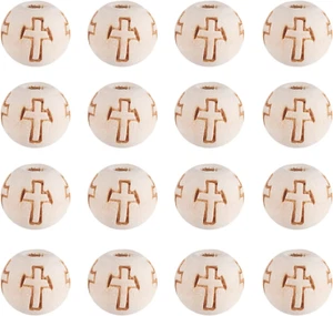 200Pcs 10Mm Natural round Wood Beads Unfinished Wooden Ball Spacer Beads with Cr - Picture 1 of 6