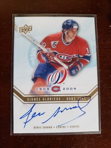 2008-09 UD Montreal Canadiens Centennial Habs INKS #DS Denis Savard SP  