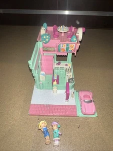Polly Pocket Burger Stand vintage W Car And 2 People - Picture 1 of 7