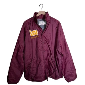 VINTAGE IOWA STATE field & stream baseball fleece line collegiate snap jacket XL - Picture 1 of 6