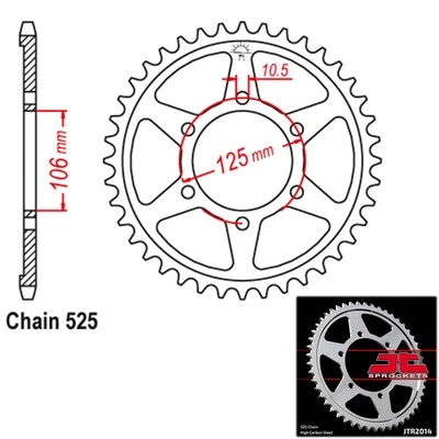 JT Sprockets 2010 Triumph Daytona 675 JTR2014.47 - Image 1 of 2