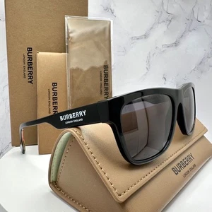 New BURBERRY Polarized Black Classic Check Interior White LONDON ENGLAND Logo - Picture 1 of 19