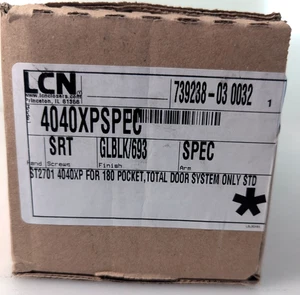 LCN 4040XP SPEC SRT GLBLK/693 SPEC Door Closer,Hydraulic BLACK 180 POCKET ONLY - Picture 1 of 7