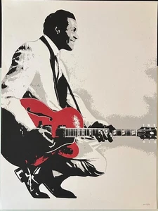 Chuck Berry Art Print, Signed and Numbered AP by Brian Methe - Picture 1 of 1
