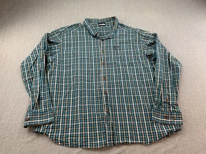 Camisa Columbia con botones para hombre 4X azul gris a cuadros manga larga aire libre clásica - Imagen 1 de 15