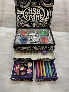 Lisa Frank Storage Box Hippie Moon Velvet With Contents. Colored On Sides - Picture 1 of 14