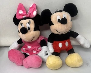 Set Peluche Disney Topolino e Minnie Just Play 9” Peluche! 2018! Nuovo! - Foto 1 di 3