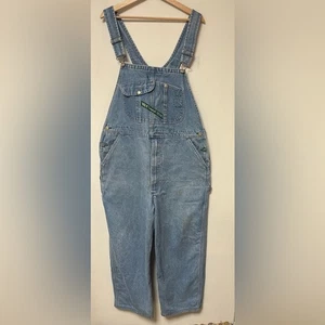 Vintage KEY IMPERIAL Herren Denim Latz Hosenträger Latzhose weites Bein Gr. W40 L30 - Bild 1 von 8