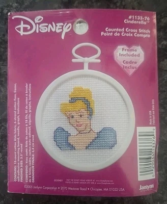 Kit de punto de cruz contado Cenicienta Disney. Marco incluido. #1133-76 Foto 1 de 2