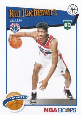 2019-20 Panini Hoops RUI HACHIMURA Tribute rookie card #300 Washington Wizards - Image 1 of 2