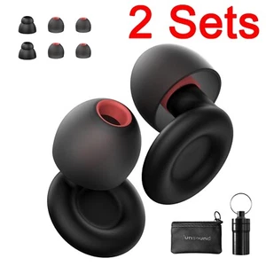 2 Packs Ear Plugs for Sleeping Noise Reduction Concerts Focus Travel Work - Picture 1 of 6