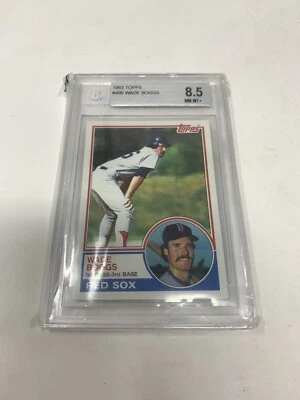 1983 topps wade boggs rookie bgs 8.5 - Image 1 of 2