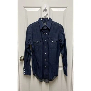Wrangler Preshrunk Denim Extra Long Tail Shirt - 15 1/2 x 33 - Picture 1 of 7