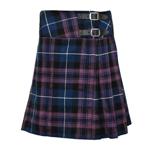 Ladies Knee Length Kilt Skirt 20" Length Tartan Pleated Kilts -Pride Of Scotland - Picture 1 of 1