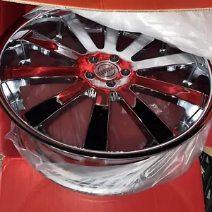 1-24x10 Chrome Wheel Heavy Hitters HH10 5x120 30mm Offset - Picture 1 of 5