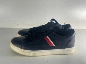 Cross Hatch Unisex Black Faux Leather Lace Up Sneaker Shoes UK 5 EUR 38 -A227 - Picture 1 of 7