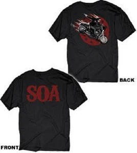 Official Sons of Anarchy Jax In Action T-shirt - SAMCRO Motorcycle Club Outlaw T - Picture 1 of 1