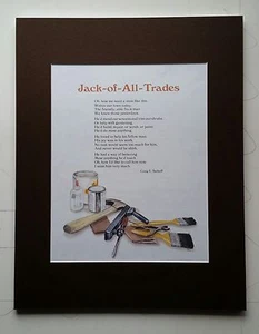 JACK-OF-ALL-TRADES Poetry & Art from 1986 Matted to 11" x 14" - Picture 1 of 3