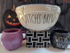 NEU Rae Dunn "WITCH'S BREW" Keramik Rührschüssel und Spatel Neu mit Etikett Rarität - Bild 1 von 5