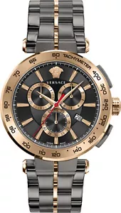 Versace VE6CA0723 Aion Chronograph gray bronze Stainless Steel Men's Watch NEW - Picture 1 of 8