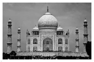 THE TAJ MAHAL agra, india BLACK AND WHITE photography poster HISTORIC 20x30 - Picture 1 of 1