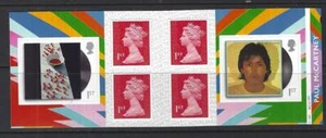 GREAT BRITAIN 2021 PAUL McCARTNEY SELF ADHESIVE CYLINDER NUMBER STAMP BOOKLET - Imagen 1 de 1
