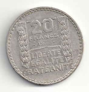20 francs 1937 Turin  argent belle qualité